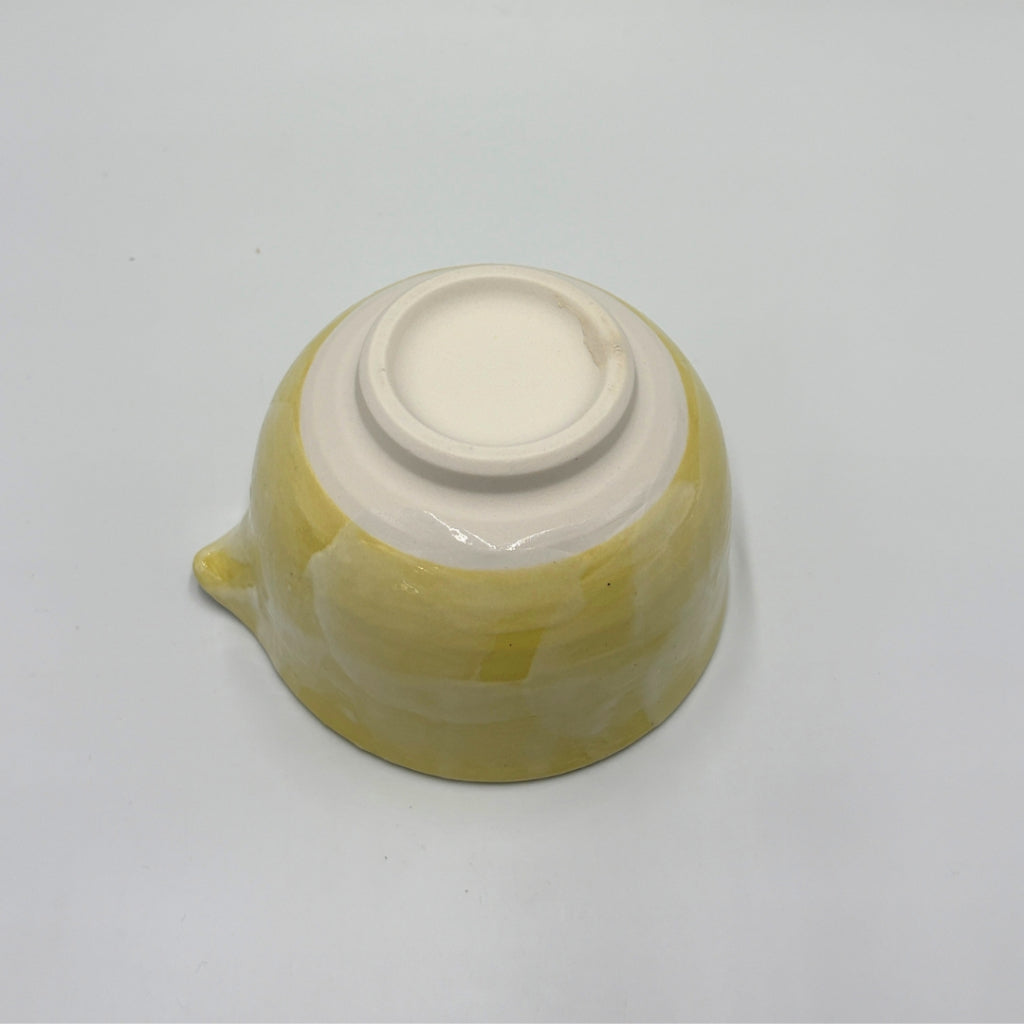 Japanese Mino Ware Ki-Shino Tataki Katakuchi Matcha Bowl Handcrafted Ceramic Tea Cup Japan Made