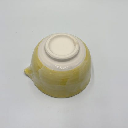 Japanese Mino Ware Ki-Shino Tataki Katakuchi Matcha Bowl Handcrafted Ceramic Tea Cup Japan Made