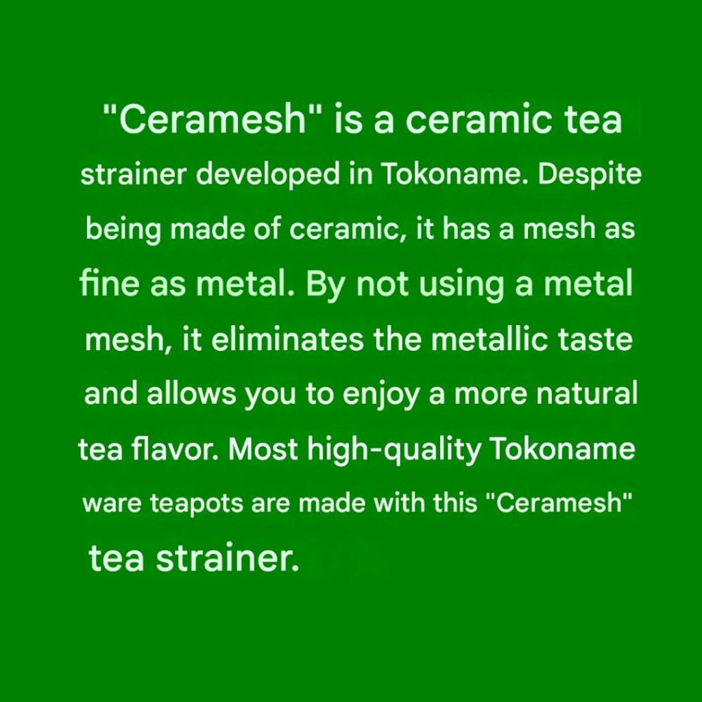 【made in japan】
Tokoname Teapot 204i with Ceramic Strainer - Seramash Black Clay, 400ml Japanese Made - Ideal for Freshly Brewed Tea Lovers!