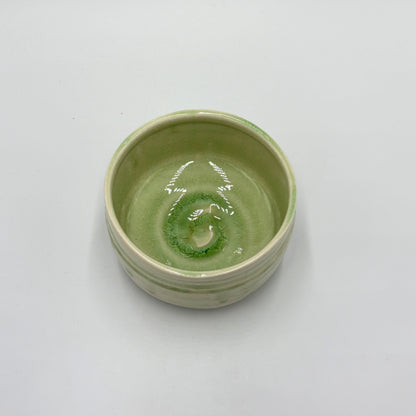Japanese Matcha Bowl Wakakusa Vidro Mino Ware Handcrafted Ceramic Tea Bowl Made in Japan