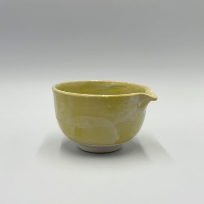 Japanese Mino Ware Ki-Shino Tataki Katakuchi Matcha Bowl Handcrafted Ceramic Tea Cup Japan Made