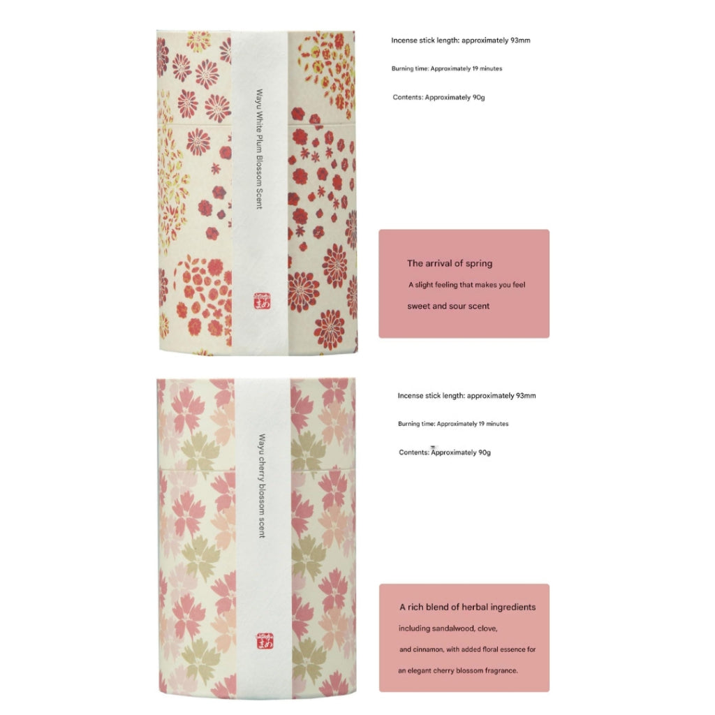 Kameyama Wāyū Mini Incense Sticks - Various Fragrances, Approximately 90g, About 300 Sticks