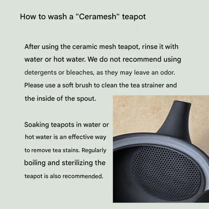 【made in japan】
Tokoname Teapot 204i with Ceramic Strainer - Seramash Black Clay, 400ml Japanese Made - Ideal for Freshly Brewed Tea Lovers!