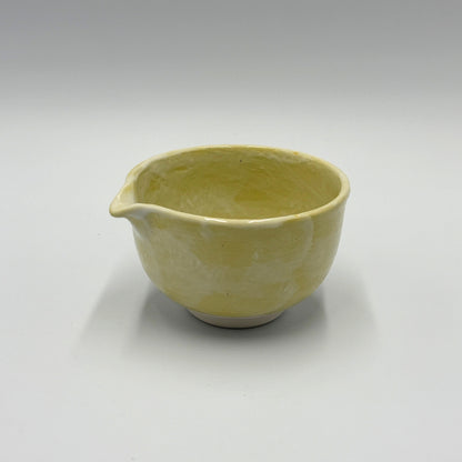 Japanese Mino Ware Ki-Shino Tataki Katakuchi Matcha Bowl Handcrafted Ceramic Tea Cup Japan Made
