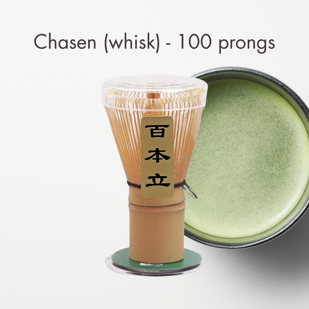 Chasen (whisk) - 100 prongs, tea ceremony tool, bamboo-made, chashaku (tea scoop), matcha powder whisk, tea ceremony too