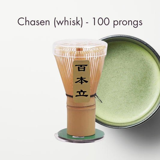 Chasen (whisk) - 100 prongs, tea ceremony tool, bamboo-made, chashaku (tea scoop), matcha powder whisk, tea ceremony too