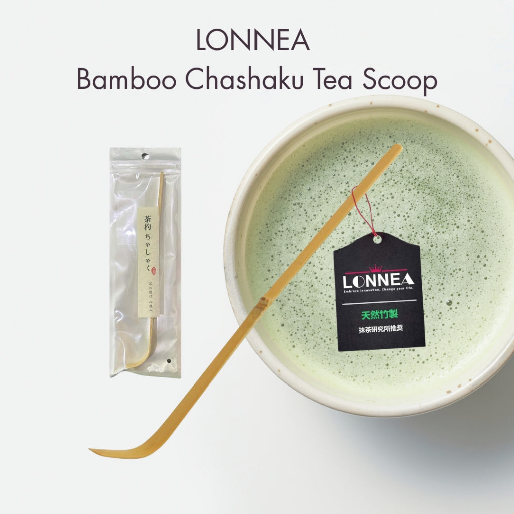 LONNEA Bamboo Chashaku Tea Scoop - Bamboo Tea Utensil, Tea Spoon for Matcha Powder, Natural Bamboo Tea Tool, Matcha Scoo