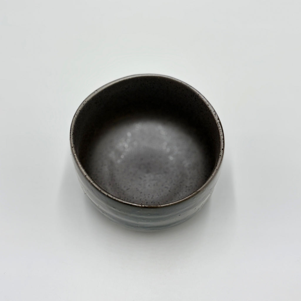 Japanese Matcha Bowl Kuro-yu Hake Oribe Chawan Mino Ware Handcrafted Tea Ceremony Ceramic