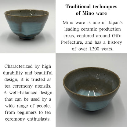 Matcha Bowl Mashiko Style – Wan-Gata Chawan, Japanese Mino Ware Tea Cup, Handmade, Made in Japan