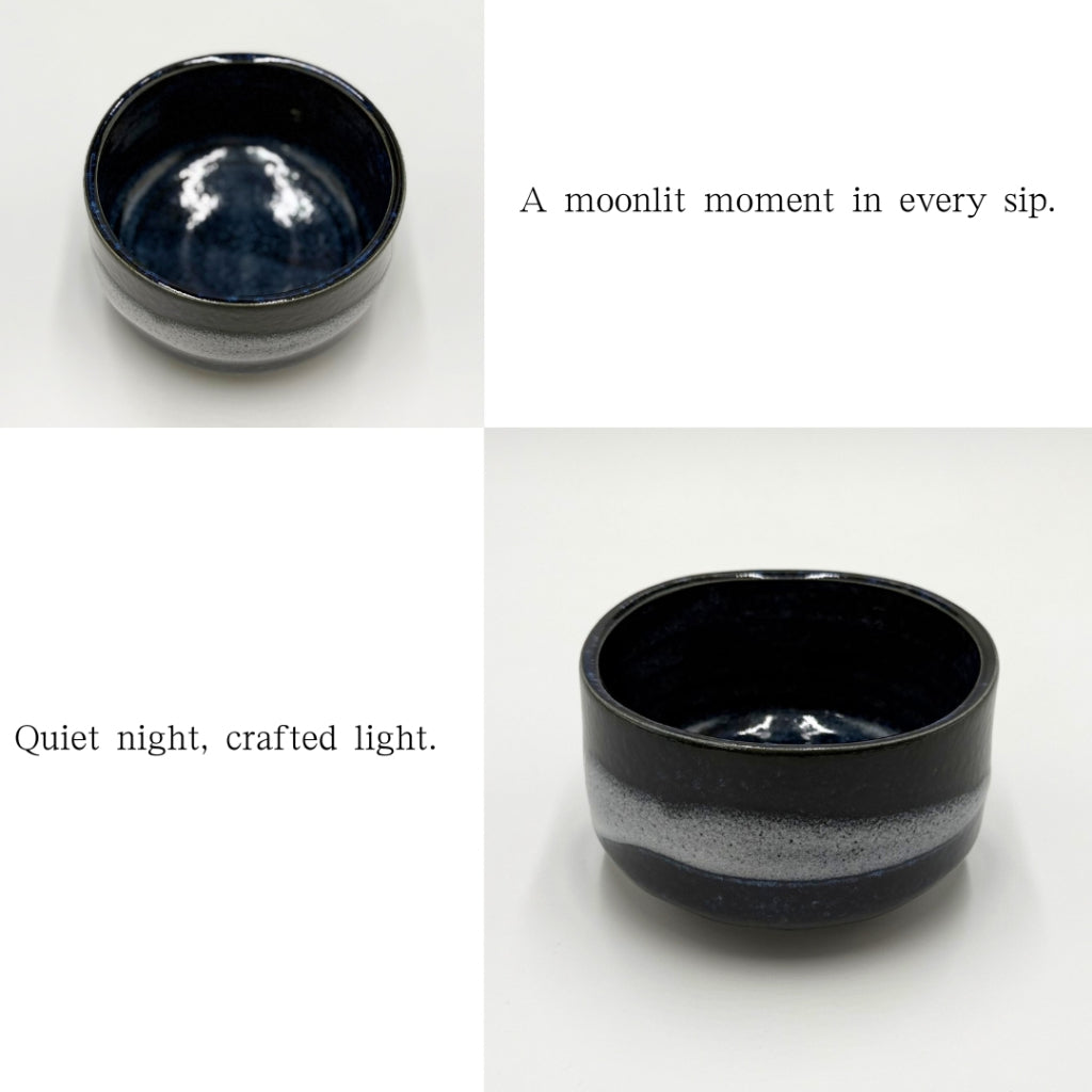 Matcha Bowl Izayoi – Japanese Full Moon Night Chawan, Mino Ware, Handmade, Made in Japan