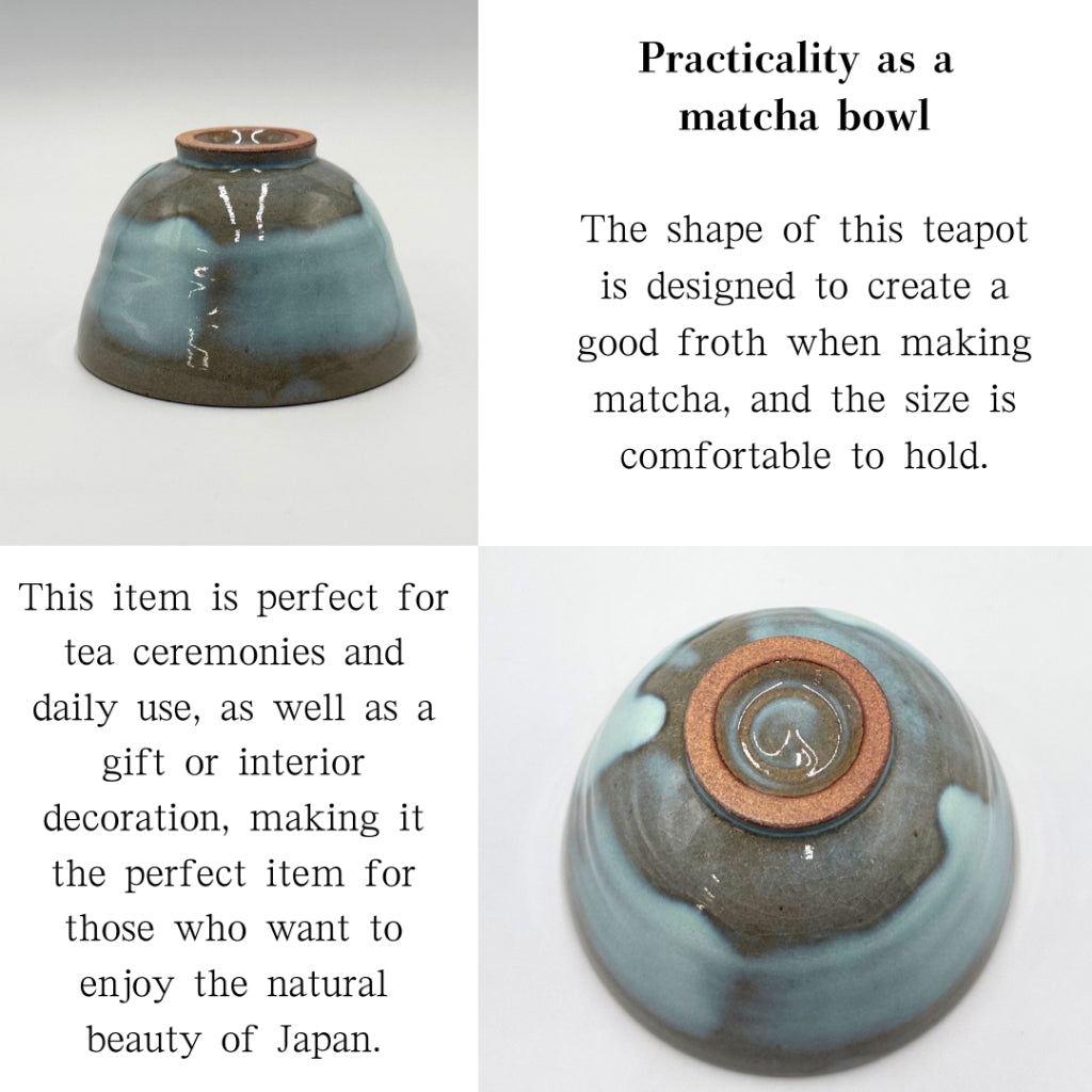Matcha Bowl Mashiko Style – Wan-Gata Chawan, Japanese Mino Ware Tea Cup, Handmade, Made in Japan