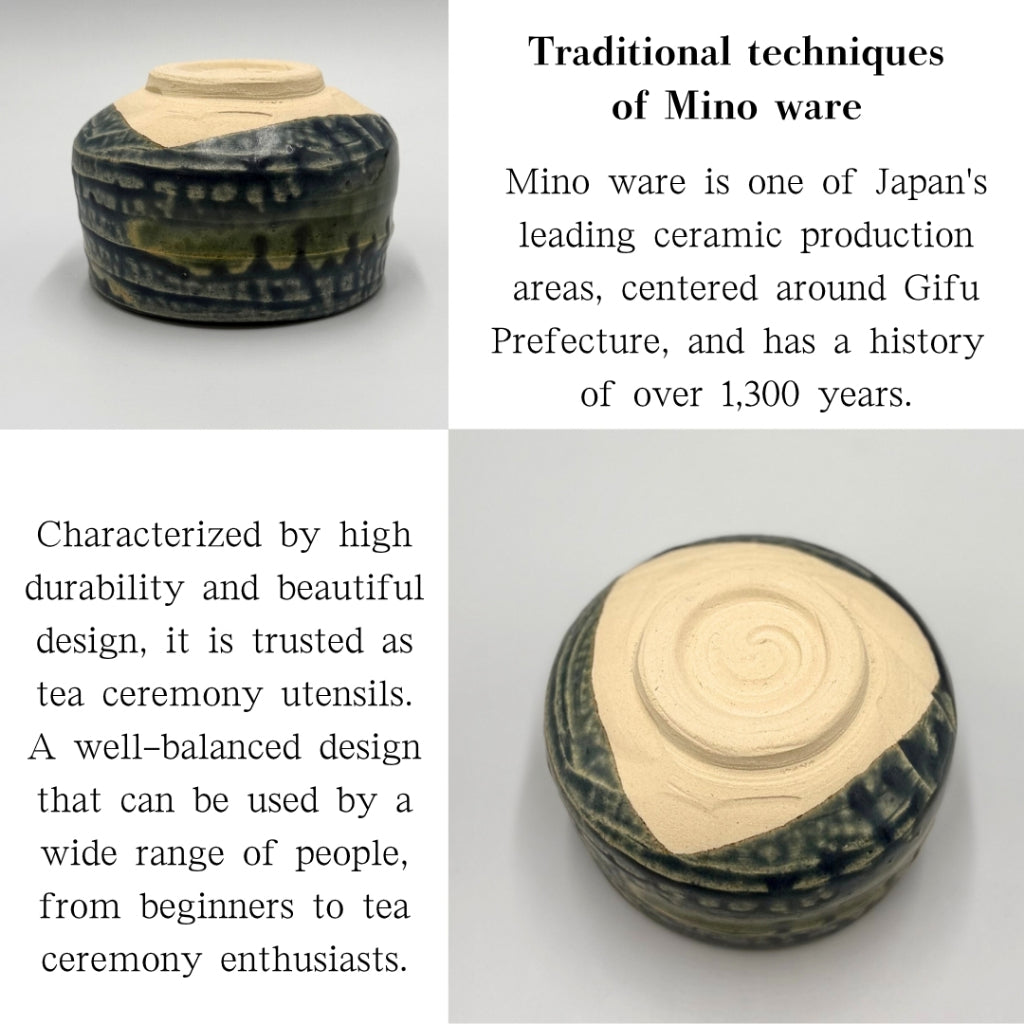 Matcha Bowl Kingfisher Blue – Kawasemi Chawan, Japanese Tea Cup, Mino Ware, Handmade in Japan