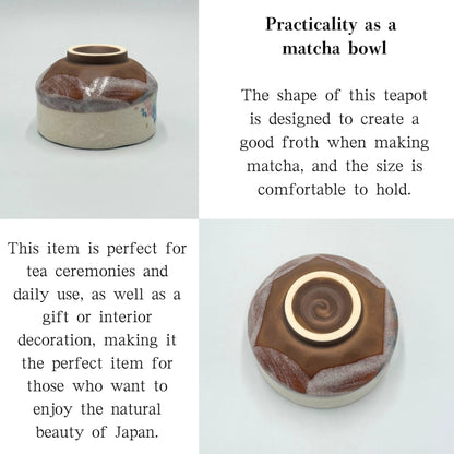 Mini Matcha Bowl Mount Fuji Design – Japanese Chawan Tea Cup, Mino Ware, Handcrafted, Made in Japan