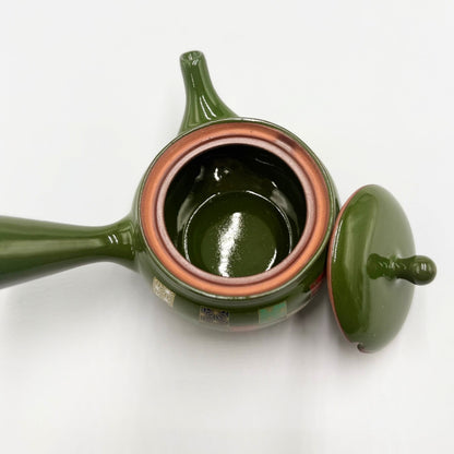 Poipoi Kyusu Teapot Checkered Ichimatsu Pattern, Modern Japanese Style Easy-Clean Teapot with Built-in Strainer