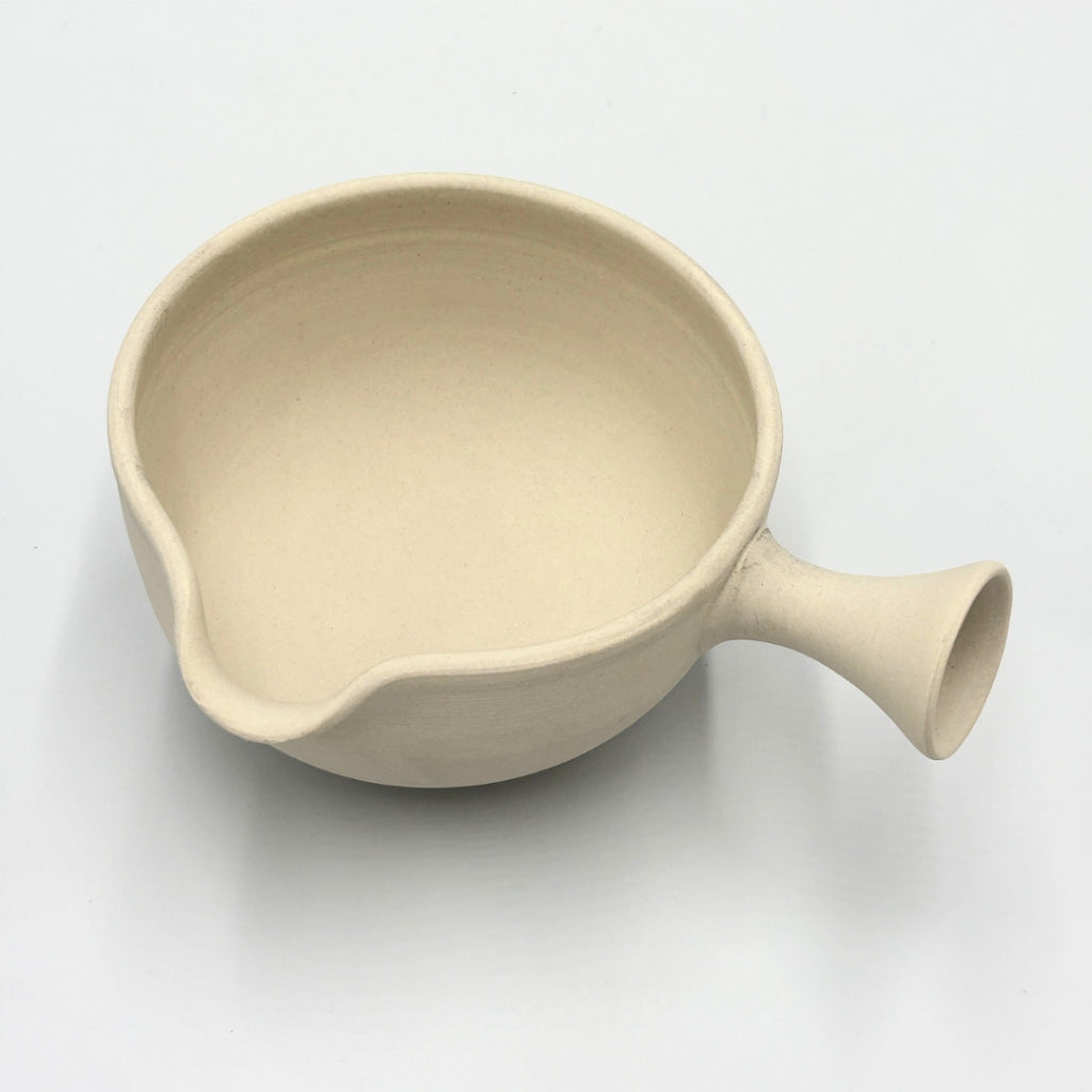 Tokoname Yaki Yuzamashi White Clay Tea Cooling Pitcher 450cc | Japanese Ceramic Tea Brewing Essential