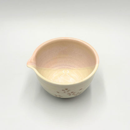 Kasumi Sakura Katakuchi Matcha Bowl Mino Ware Japanese Ceramic Tea Bowl Handcrafted in Japan