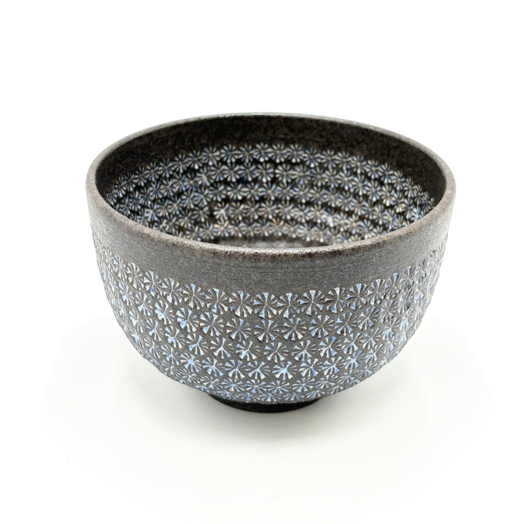 Japanese Kiyomizu-yaki Matcha Bowl Nanban Mishima Handcrafted Ceramic Chawan Tea Ceremony