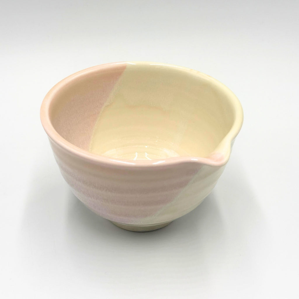 Kasumi Sakura Katakuchi Matcha Bowl Mino Ware Japanese Ceramic Tea Bowl Handcrafted in Japan