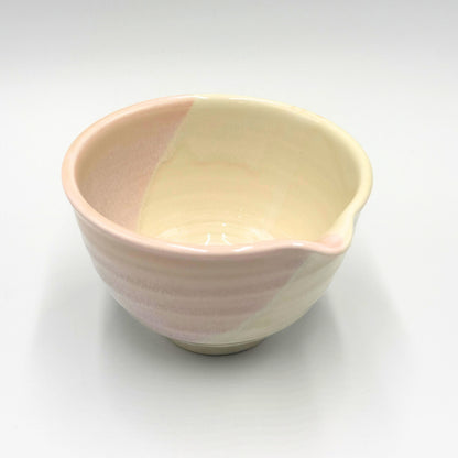 Kasumi Sakura Katakuchi Matcha Bowl Mino Ware Japanese Ceramic Tea Bowl Handcrafted in Japan