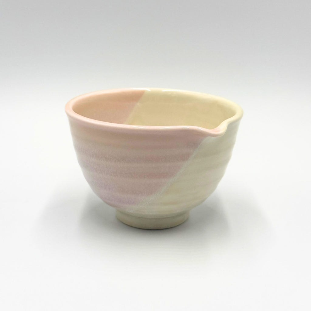 Kasumi Sakura Katakuchi Matcha Bowl Mino Ware Japanese Ceramic Tea Bowl Handcrafted in Japan