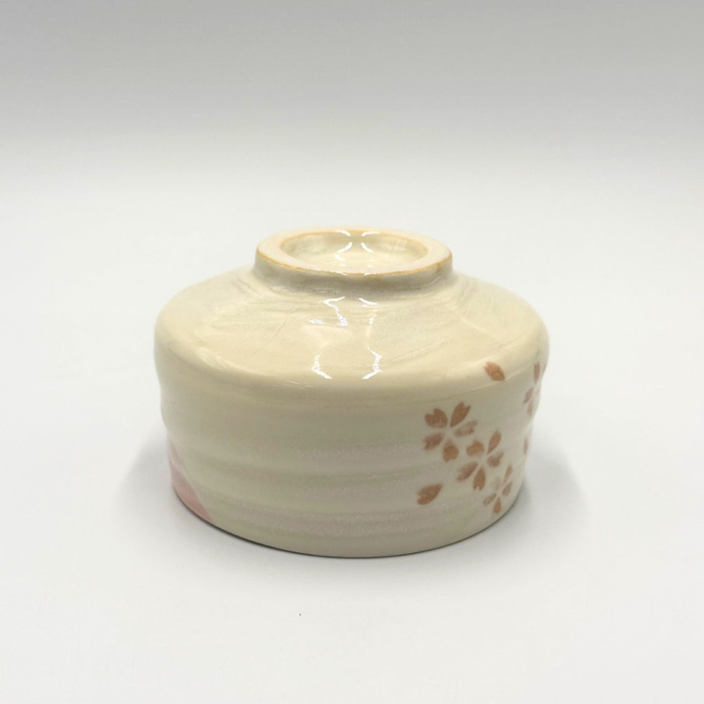 Kasumi Sakura Matcha Bowl, Mino Ware, Japanese Ceramic Chawan, Handcrafted for Tea Ceremony, Made in Japan