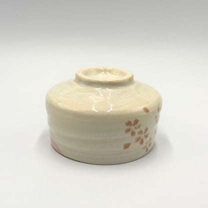 Kasumi Sakura Matcha Bowl, Mino Ware, Japanese Ceramic Chawan, Handcrafted for Tea Ceremony, Made in Japan