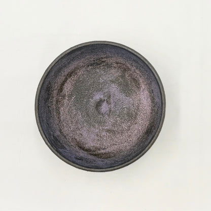 Kiyomizu-yaki Matcha Bowl Purple Glaze Sogi Pattern Japanese Tea Ceremony Chawan Handcrafted Kyoto