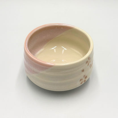 Kasumi Sakura Matcha Bowl, Mino Ware, Japanese Ceramic Chawan, Handcrafted for Tea Ceremony, Made in Japan