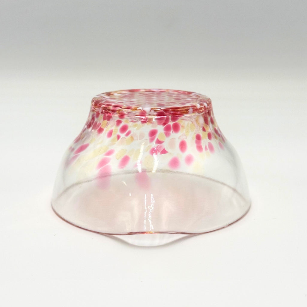 Matsugaoka Glass Katakuchi Matcha Bowl (Sumomo) Handmade Japanese Tea Ceremony Glassware 380cc