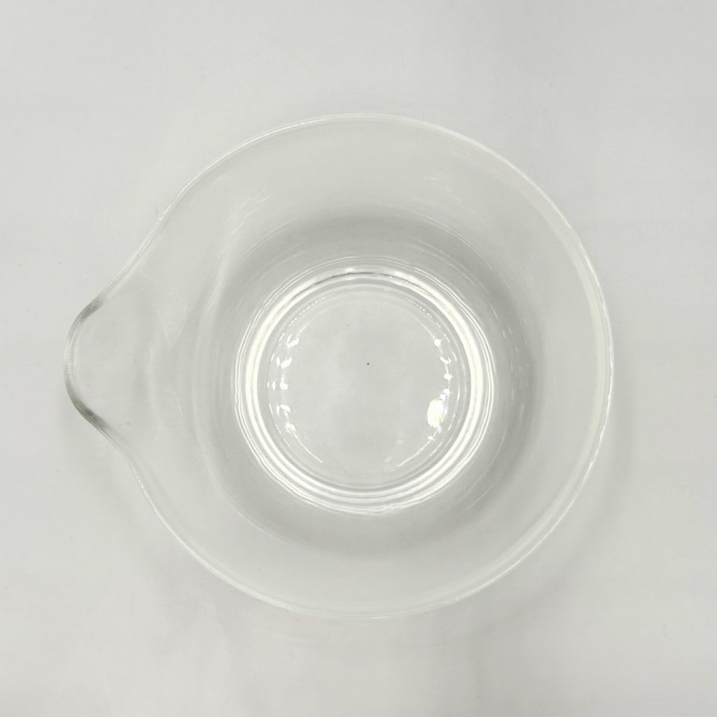 Matsugaoka Glass Katakuchi Matcha Bowl Clear | Handmade Japanese Tea Ceremony Chawan 380cc