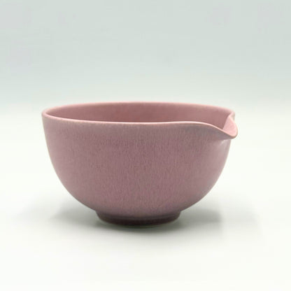 Japanese Mino Ware Purple Crystal Katakuchi Matcha Bowl Handcrafted Ceramic Tea Bowl Made in Japan
