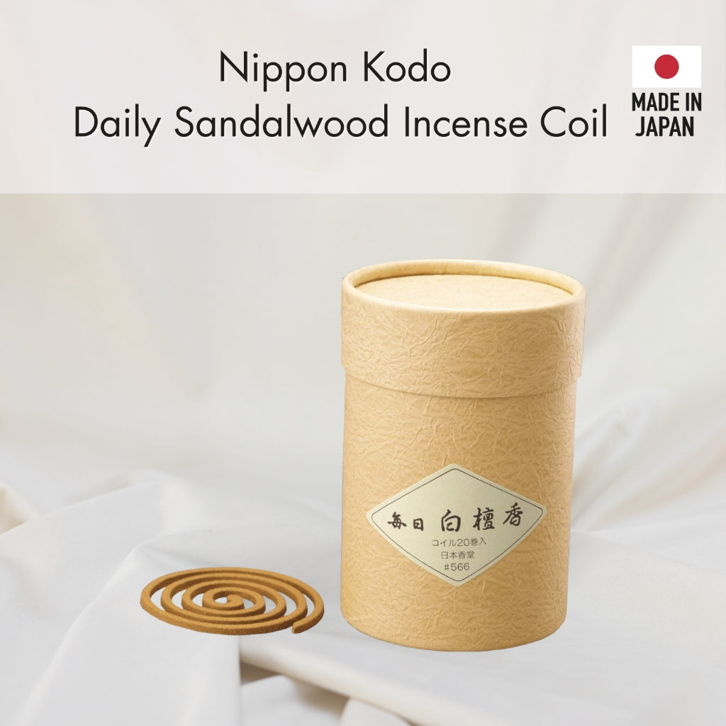 Nippon Kodo Daily Sandalwood Incense, Coil - 20 Rolls
