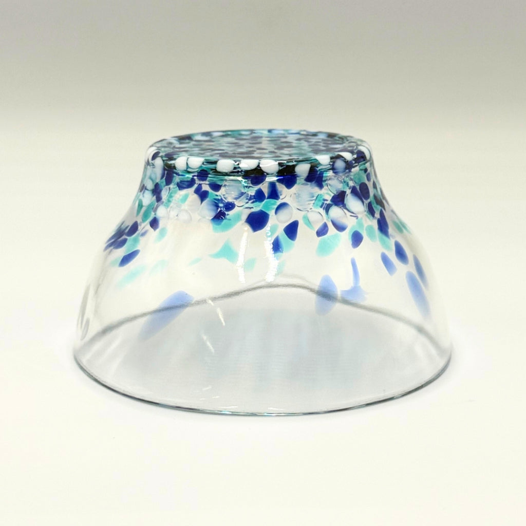 Matsugaoka Glass Katakuchi Matcha Bowl (Umi), Handmade in Japan, 380cc, Tea Ceremony