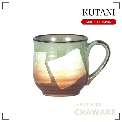 Kutani Ware Mug – Silver Accent Tangerine Design | Made in Japan