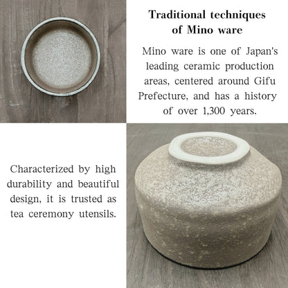 Matcha Bowl Silver Crystal Glaze – Japanese Chawan, Minoyaki Tea Cup, Made in Japan