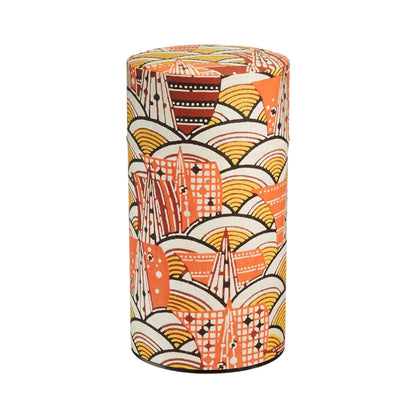 Yamako Modern Seigaiha Tea Canister - Haikara-san L Size 88093