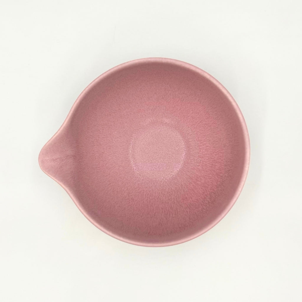 Japanese Mino Ware Purple Crystal Katakuchi Matcha Bowl Handcrafted Ceramic Tea Bowl Made in Japan
