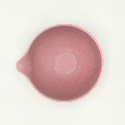 Japanese Mino Ware Purple Crystal Katakuchi Matcha Bowl Handcrafted Ceramic Tea Bowl Made in Japan