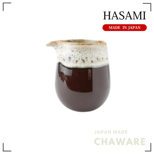 Hasami Ware Katakuchi Sake Pourer Amecha White Karatsu Nagashi Japanese Pottery