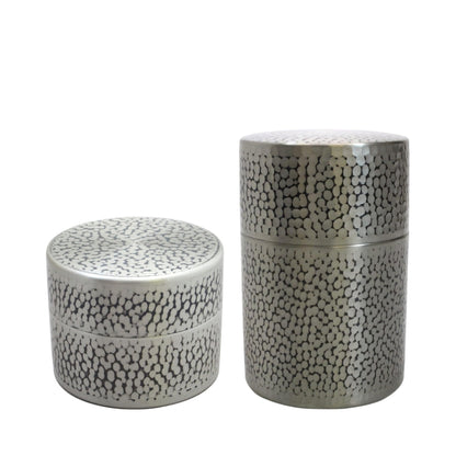Shinkodo Made in Japan Pure Copper Tea Canister (Large/Medium) with Hammered Finish and Gift Wrapping Available