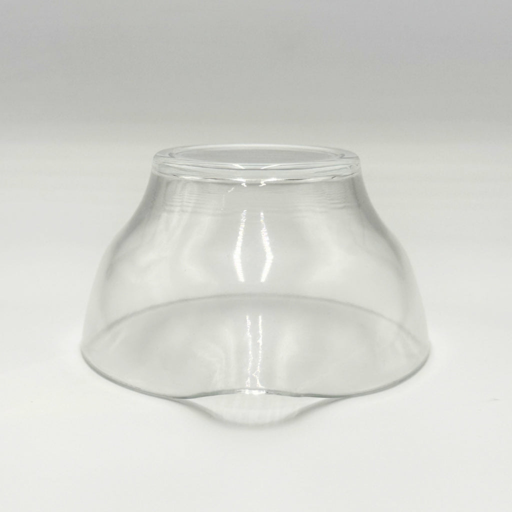 Matsugaoka Glass Katakuchi Matcha Bowl Clear | Handmade Japanese Tea Ceremony Chawan 380cc