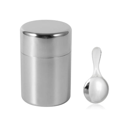 Liroyal Tea Canister Storage Container 400ml Canister for Tea, Coffee, and Black Tea, Stainless Steel, Good Sealing, Light Blocking, Preserves Freshness, Dishwasher Safe, Gift