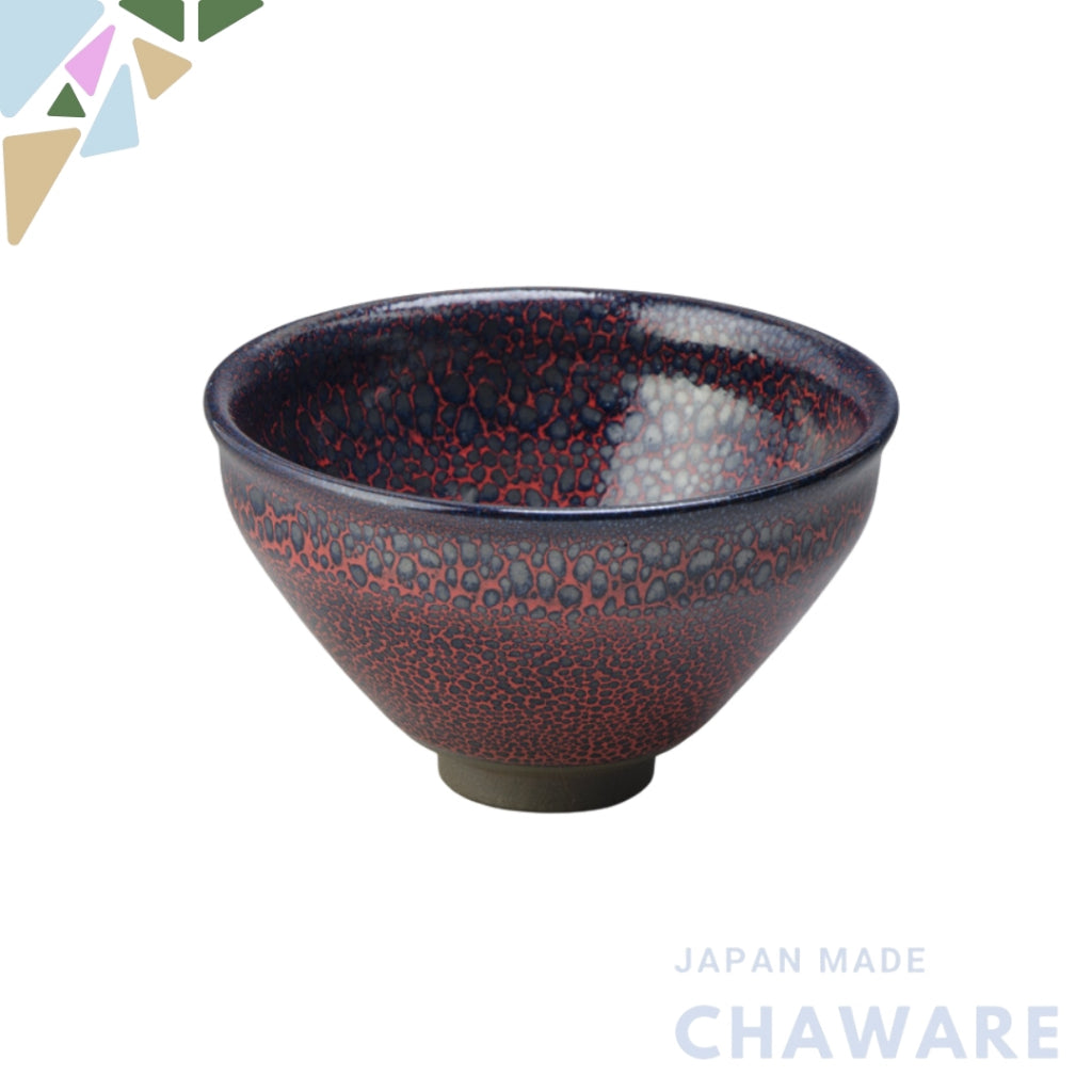 Kyo Ware Matcha Bowl Aka-Arare Tenmoku by Toan Dobuchi Japan