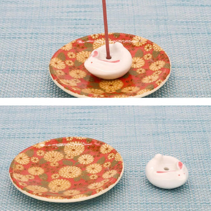 Craftsman House Incense Holder - Japanese Design featuring Adorable Animals