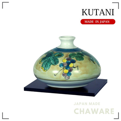Kutani Ware Single Flower Vase 4.5in – Yoshidaya Grape Design | Made in Japan