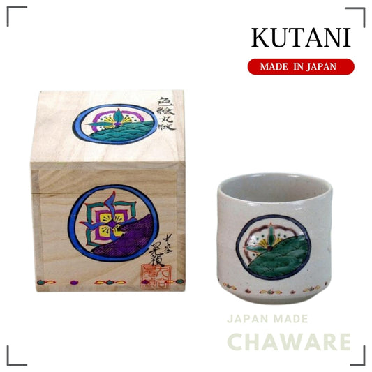 Kutani Ware Colorful Cup “Marumon Pattern” by Akisada Miura | Made in Japan