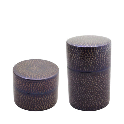 Shinkodo Made in Japan Pure Copper Tea Canister (Large/Medium) with Hammered Finish and Gift Wrapping Available