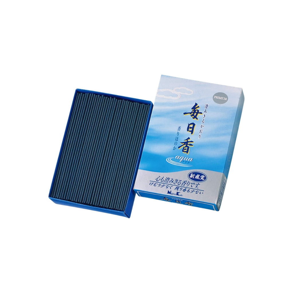 Nippon Kodo Premium Mainichi Incense Aqua Large Pack Approximately 190g Japanese Incense  Made in Japan Low Smoke