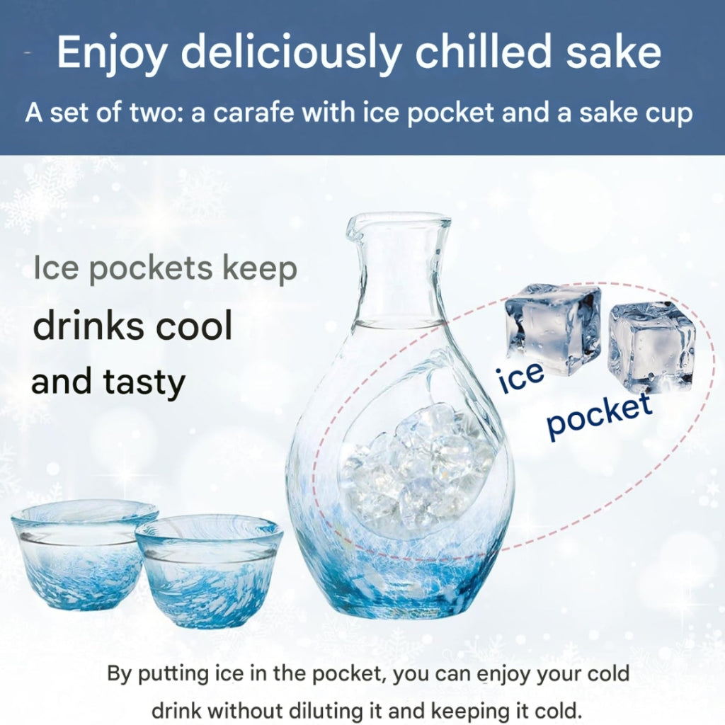 Toyo-Sasaki Glass Chilled Sake Set G604-M70