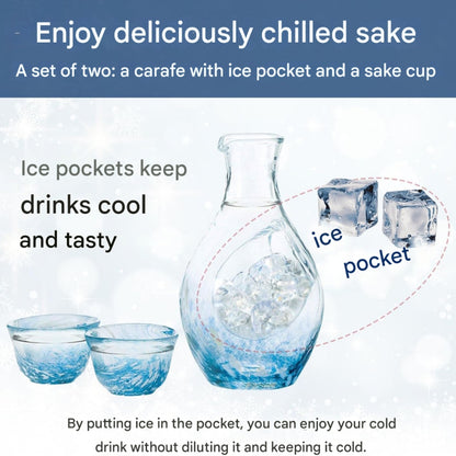 Toyo-Sasaki Glass Chilled Sake Set G604-M70
